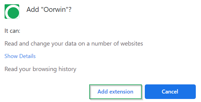Add Chrome Extension - Plugins Configuration - Oorwin