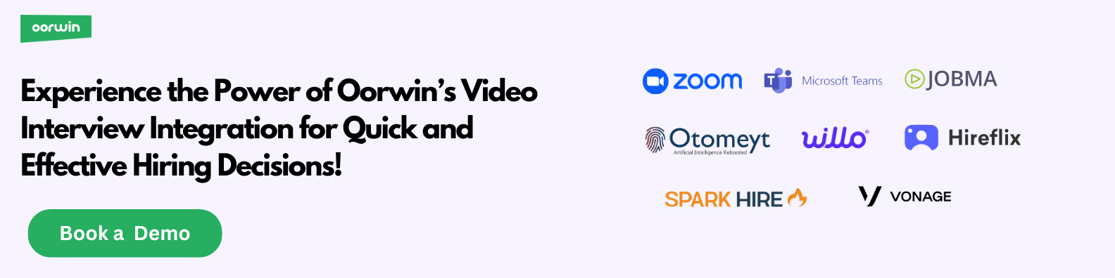 Experience the Power of Oorwin’s Video Interview Integration for Quick and Effective Hiring Decisions!